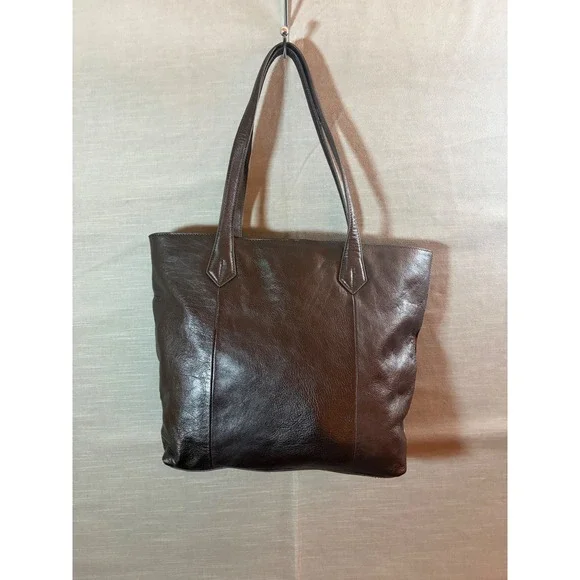 Wilsons Leather Leopard Print Haircalf Tote Bag Brown Leather Shoulder Bag - Picture 2 of 9